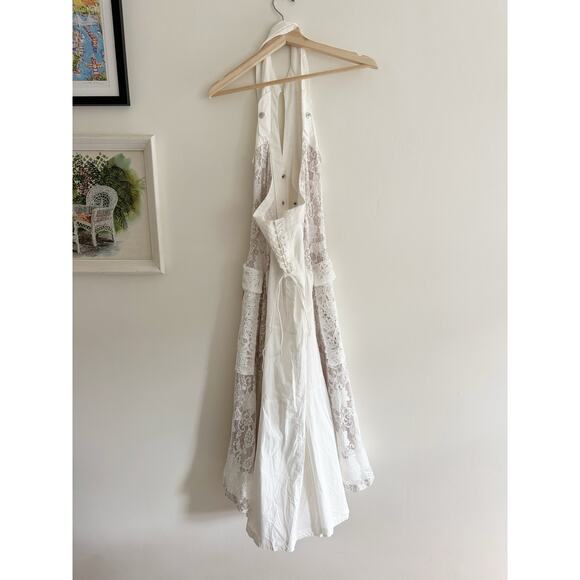 IN EARNEST by Byron Lars Halter Utility White Midi Dress Size 6 NEW - Picture 7 of 10